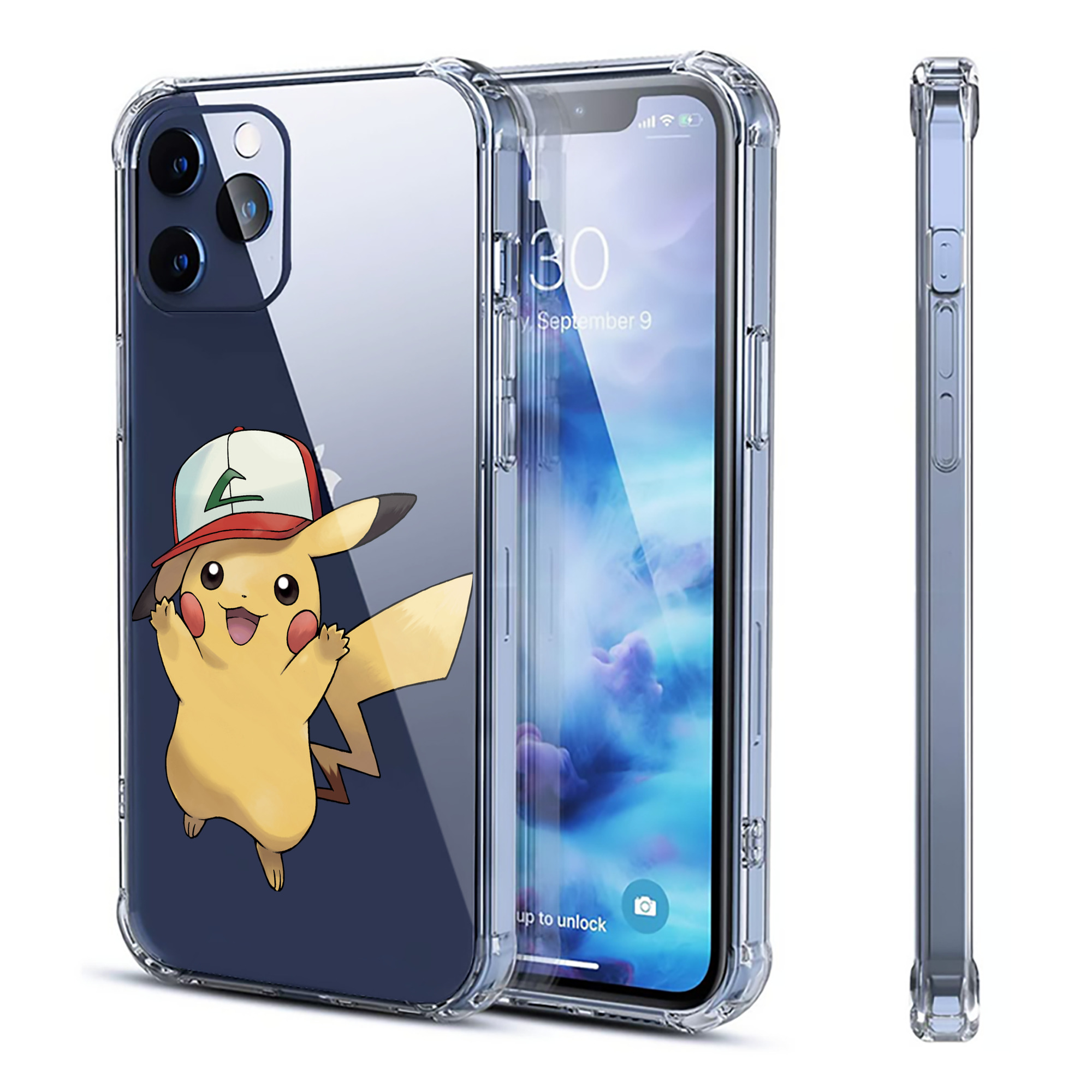 （画像用） ポケットモンスター Pokémon 【iPhone 12シリーズ対応】透明スマホケース（クリアソフトケース）